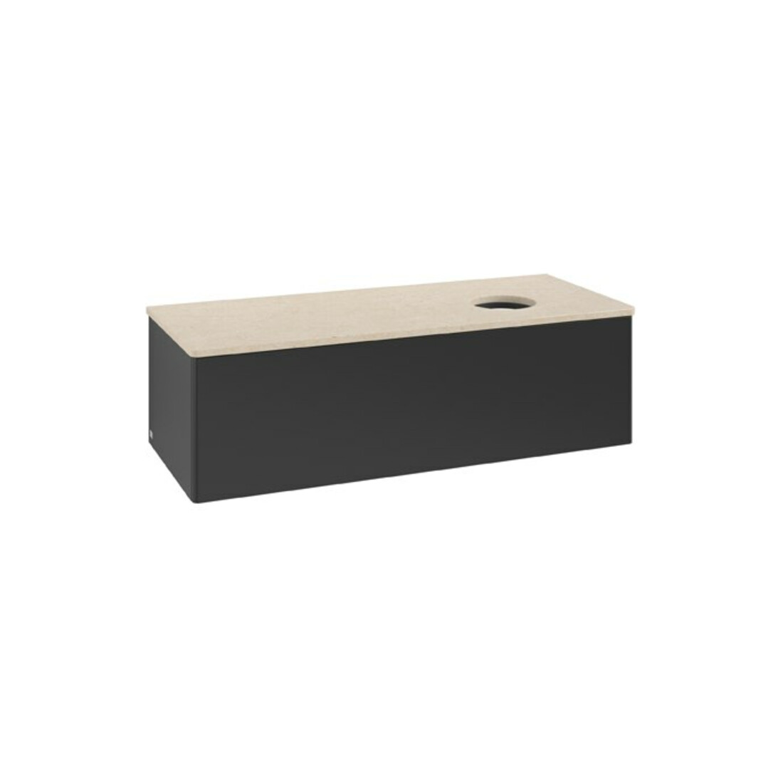 V&B Waschtischunterschrank ohne Frontstruktur Antao 120x36x50cm, WBP-farbe botti., bla m Lac