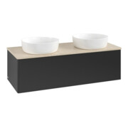 V&B Waschtischunterschrank ohne Frontstruktur Antao 120x36x50cm, WBP-farbe botti., bla m Lac