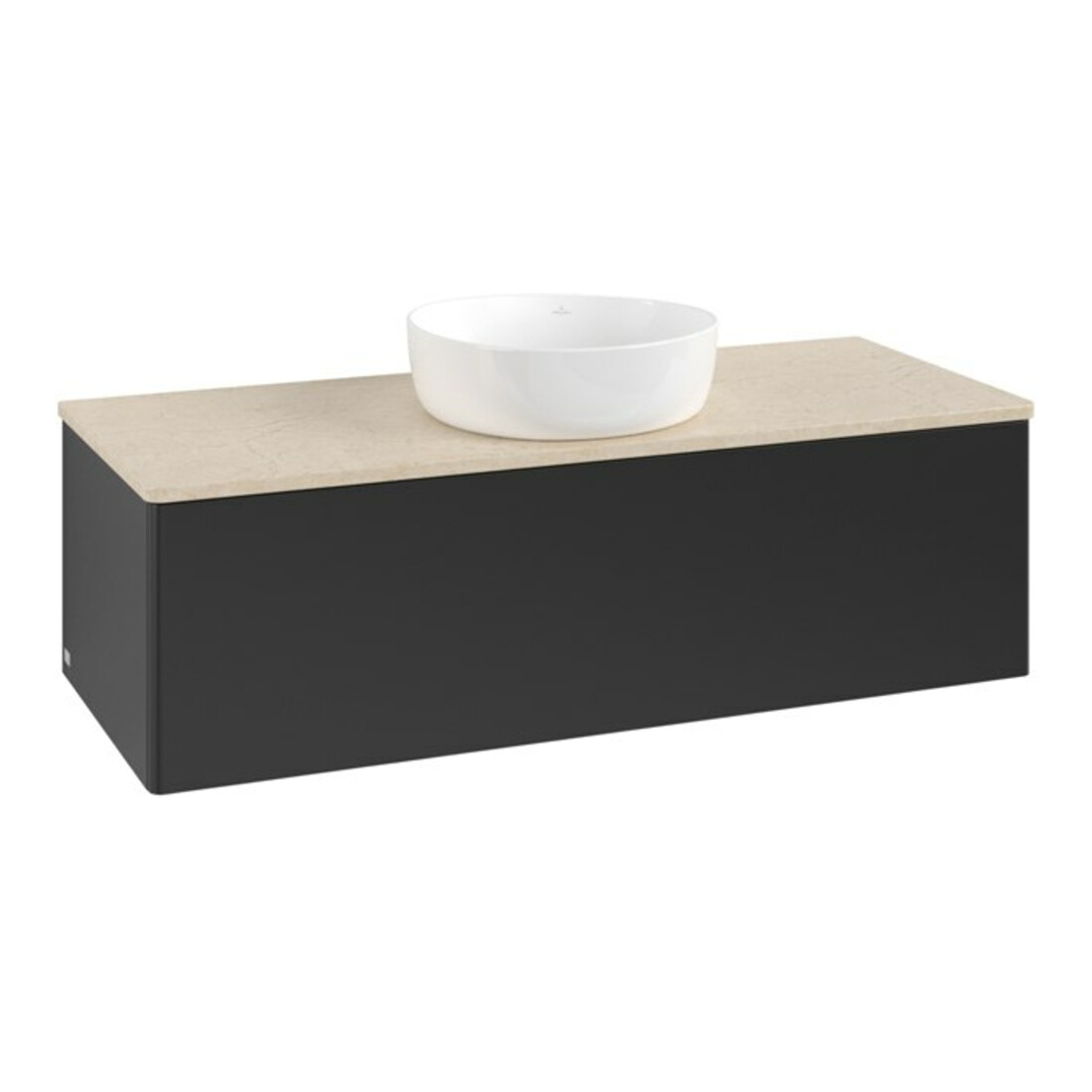 V&B Waschtischunterschrank ohne Frontstruktur Antao 120x36x50cm, WBP-farbe botti., bla m Lac