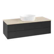V&B Waschtischunterschrank ohne Frontstruktur Antao 120x36x50cm, WBP-farbe botti., bla m Lac
