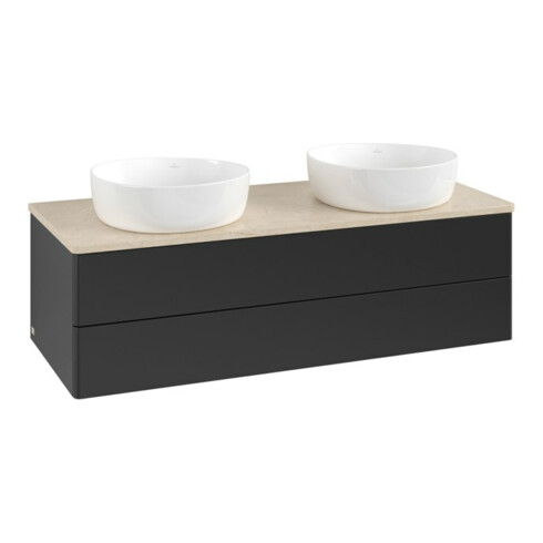 V&B Waschtischunterschrank ohne Frontstruktur Antao 120x36x50cm, WBP-farbe botti., bla m Lac