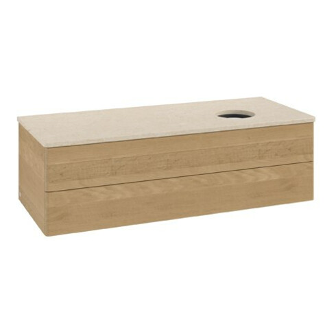 V&B Waschtischunterschrank ohne Frontstruktur Antao 120x36x50cm, WBP-farbe botti., honey oak
