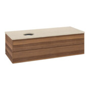 V&B Waschtischunterschrank ohne Frontstruktur Antao 120x36x50cm, WBP-farbe botti., w. walnut