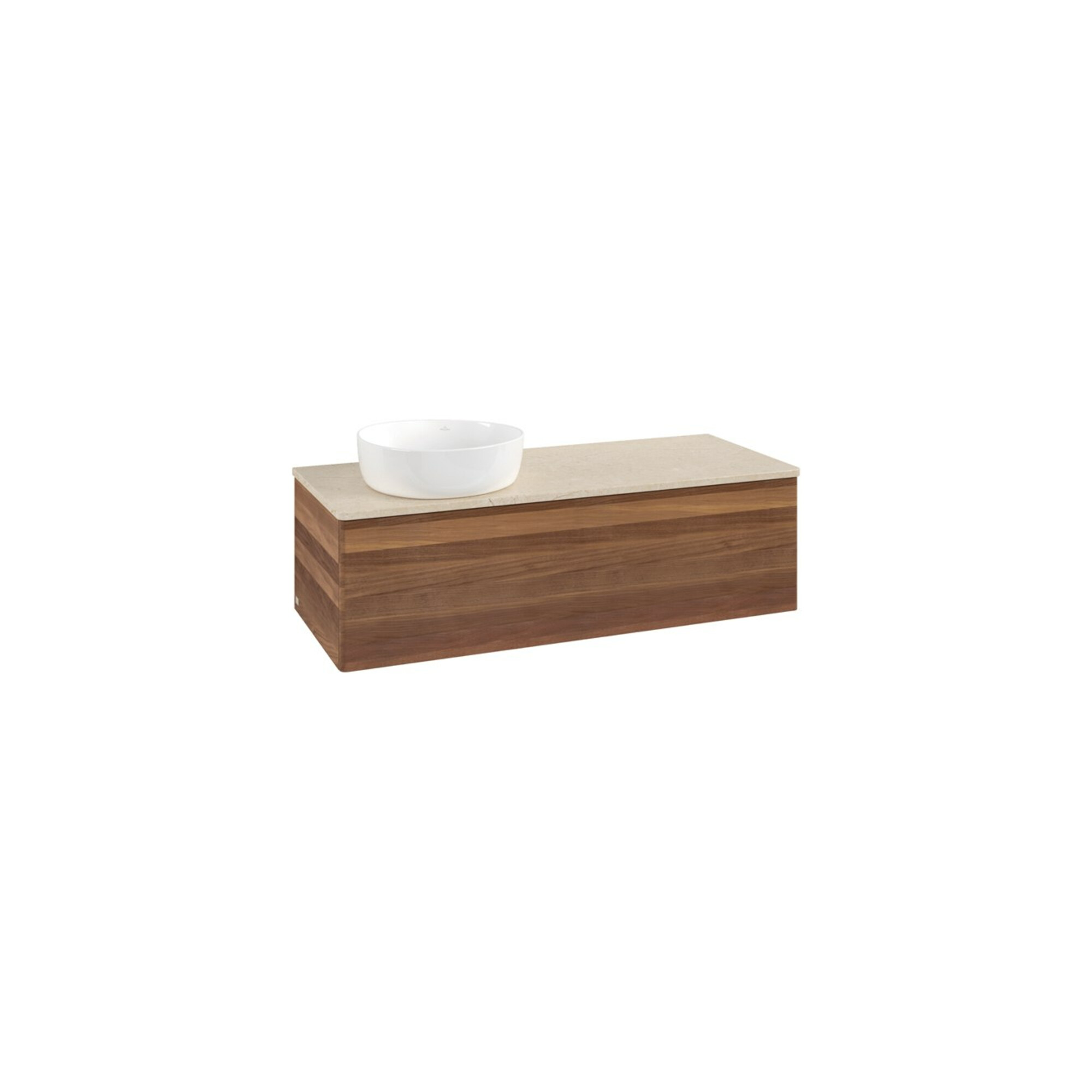 V&B Waschtischunterschrank ohne Frontstruktur Antao 120x36x50cm, WBP-farbe botti., w. walnut ; Villeroy & Boch