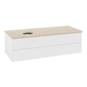 V&B Waschtischunterschrank ohne Frontstruktur Antao 120x36x50cm, WBP-farbe botti., wh. m Lac