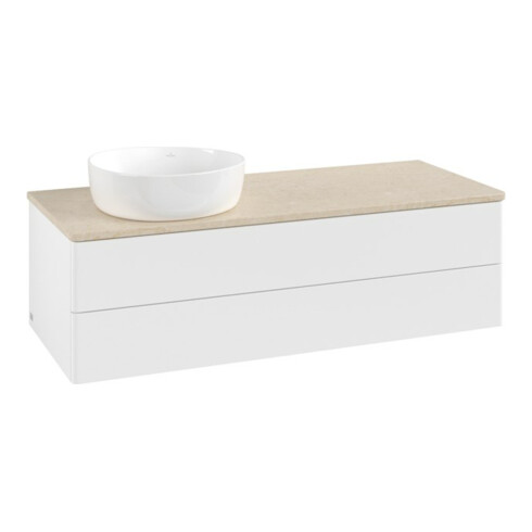 V&B Waschtischunterschrank ohne Frontstruktur Antao 120x36x50cm, WBP-farbe botti., wh. m Lac