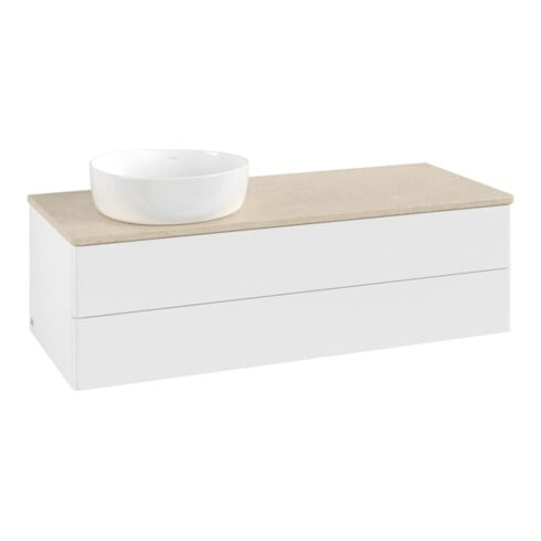 V&B Waschtischunterschrank ohne Frontstruktur Antao 120x36x50cm, WBP-farbe botti., wh. m Lac