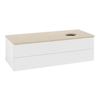 V&B Waschtischunterschrank ohne Frontstruktur Antao 120x36x50cm, WBP-farbe botti., wh. m Lac