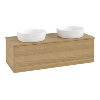 V&B Waschtischunterschrank ohne Frontstruktur Antao 120x36x50cm, WBP-farbe hon. Oa, hon. oak