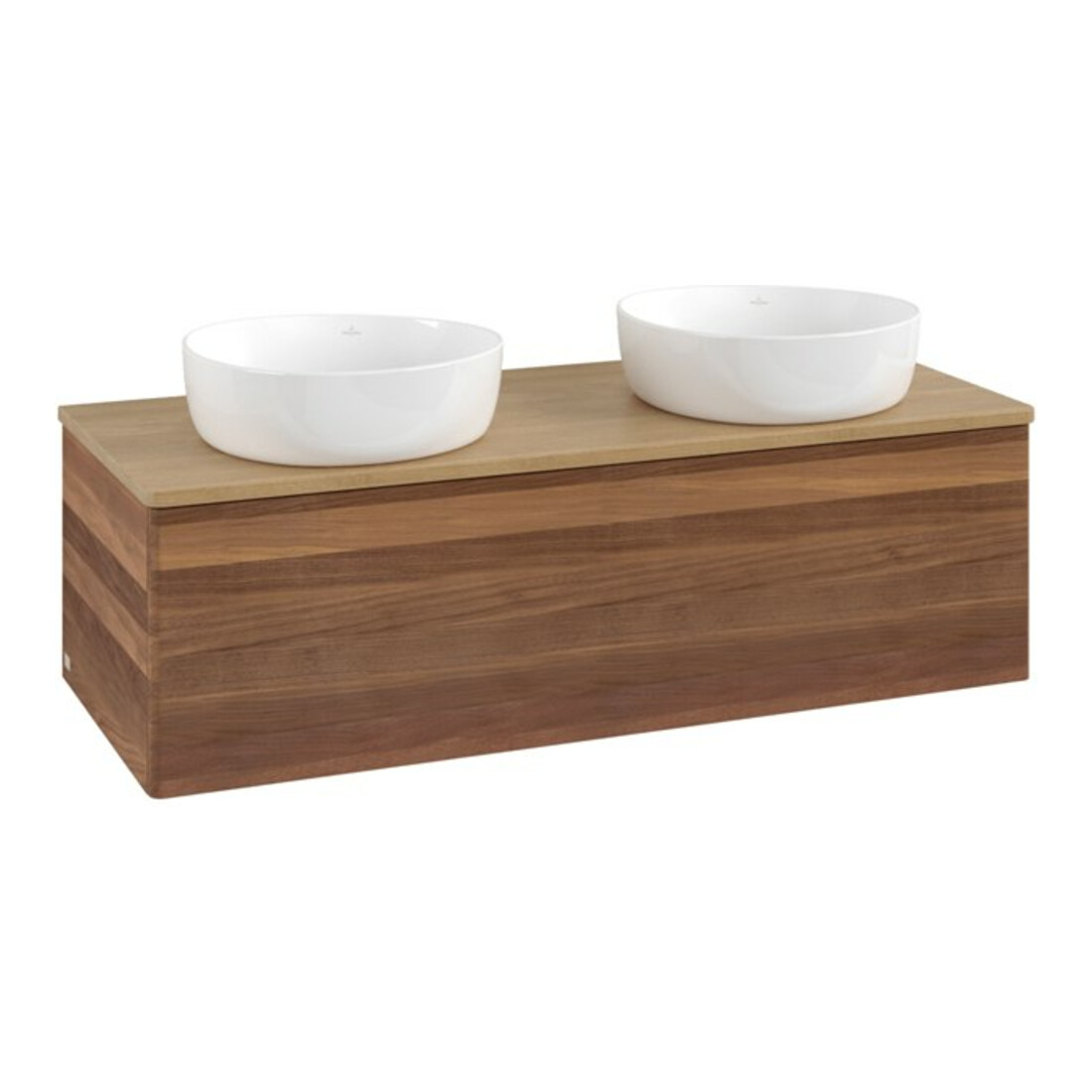 V&B Waschtischunterschrank ohne Frontstruktur Antao 120x36x50cm, WBP-farbe hon. Oa, w. wal