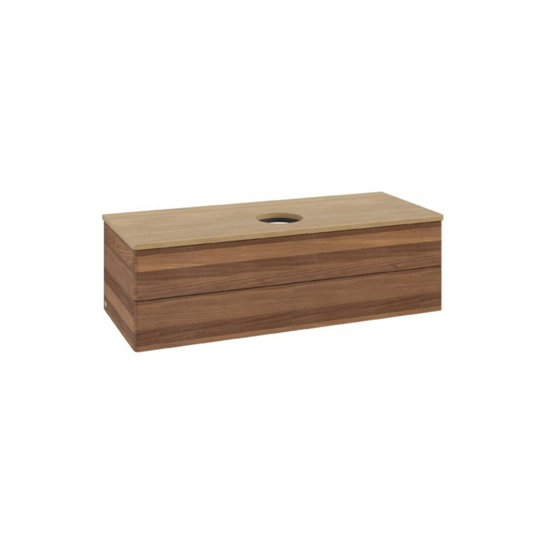 V&B Waschtischunterschrank ohne Frontstruktur Antao 120x36x50cm, WBP-farbe hon. Oa, w. wal