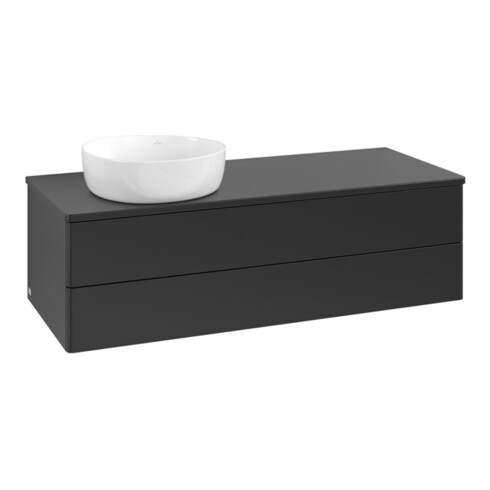 V&B Waschtischunterschrank ohne Frontstruktur Antao 120x36x50cm, WBP-farbe Lac, bla m Lac