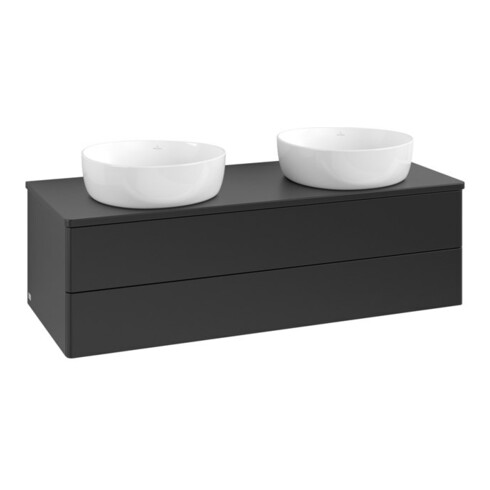 V&B Waschtischunterschrank ohne Frontstruktur Antao 120x36x50cm, WBP-farbe Lac, bla m Lac