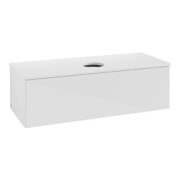 V&B Waschtischunterschrank ohne Frontstruktur Antao 120x36x50cm, WBP-farbe Lac, glo wh. Lac