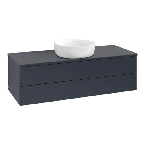 V&B Waschtischunterschrank ohne Frontstruktur Antao 120x36x50cm, WBP-farbe Lac, md bl. m Lac
