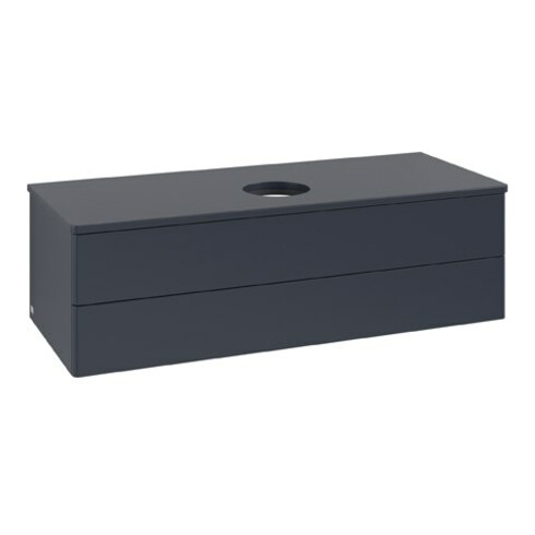 V&B Waschtischunterschrank ohne Frontstruktur Antao 120x36x50cm, WBP-farbe Lac, md bl. m Lac