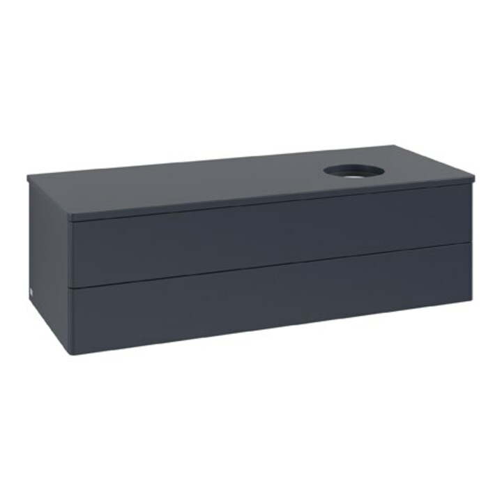 V&B Waschtischunterschrank ohne Frontstruktur Antao 120x36x50cm, WBP-farbe Lac, md bl. m Lac