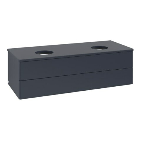 V&B Waschtischunterschrank ohne Frontstruktur Antao 120x36x50cm, WBP-farbe Lac, md bl. m Lac