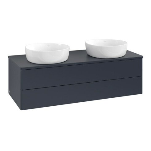 V&B Waschtischunterschrank ohne Frontstruktur Antao 120x36x50cm, WBP-farbe Lac, md bl. m Lac