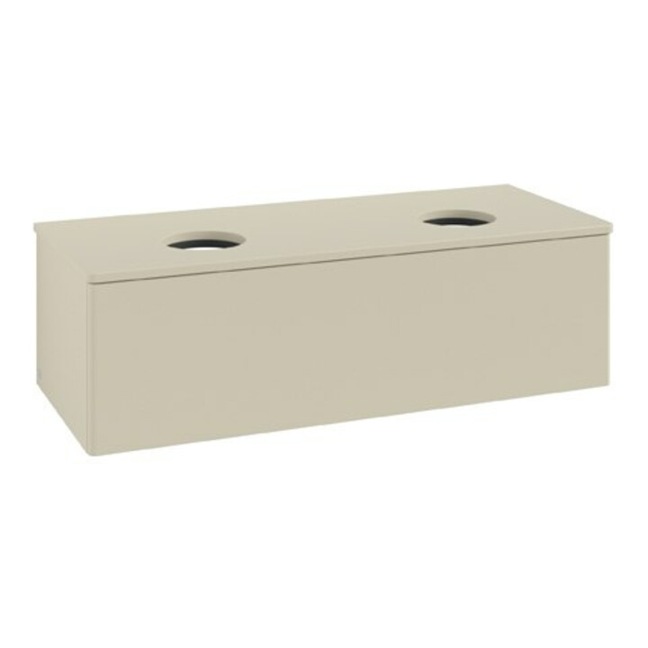 V&B Waschtischunterschrank ohne Frontstruktur Antao 120x36x50cm, WBP-farbe Lac, si Gr m Lac