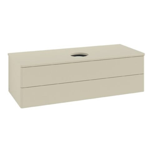 V&B Waschtischunterschrank ohne Frontstruktur Antao 120x36x50cm, WBP-farbe Lac, si Gr m Lac