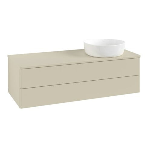 V&B Waschtischunterschrank ohne Frontstruktur Antao 120x36x50cm, WBP-farbe Lac, si Gr m Lac