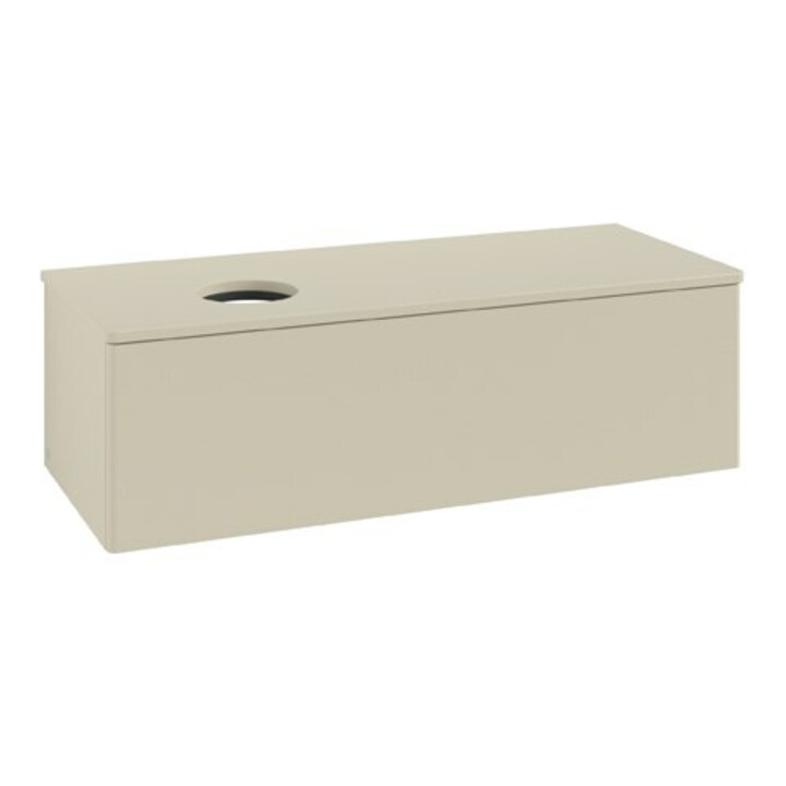 V&B Waschtischunterschrank ohne Frontstruktur Antao 120x36x50cm, WBP-farbe Lac, si Gr m Lac