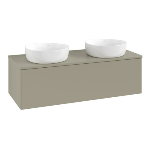 V&B Waschtischunterschrank ohne Frontstruktur Antao 120x36x50cm, WBP-farbe Lac, st. Gr m Lac