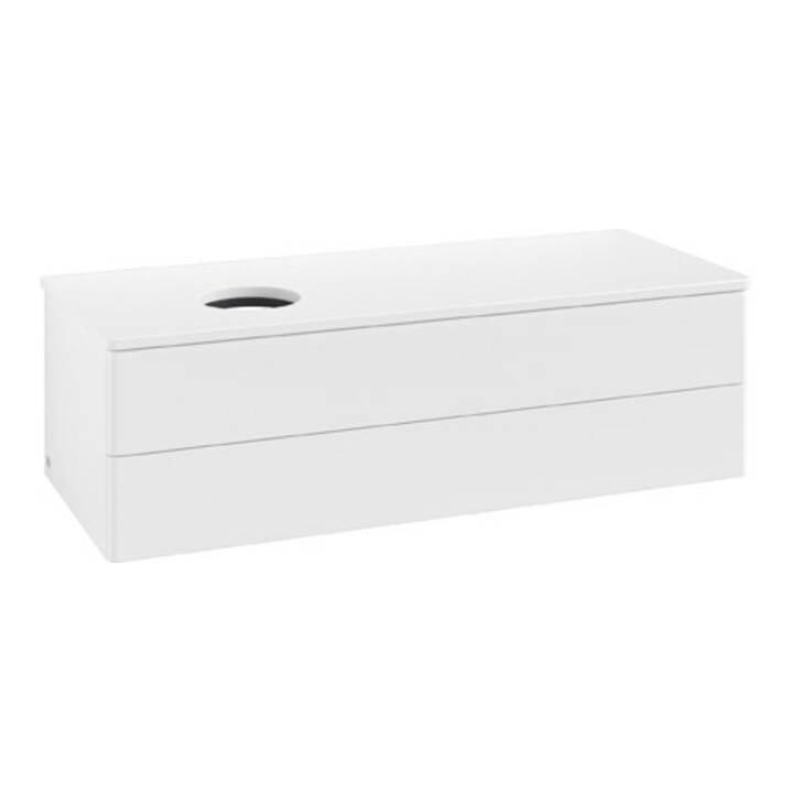 V&B Waschtischunterschrank ohne Frontstruktur Antao 120x36x50cm, WBP-farbe Lac, wh. m Lac