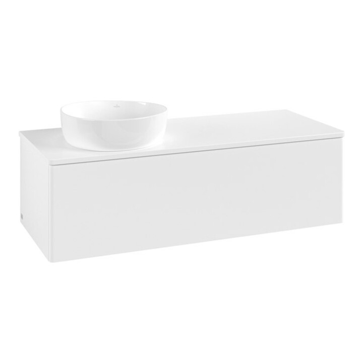 V&B Waschtischunterschrank ohne Frontstruktur Antao 120x36x50cm, WBP-farbe Lac, wh. m Lac
