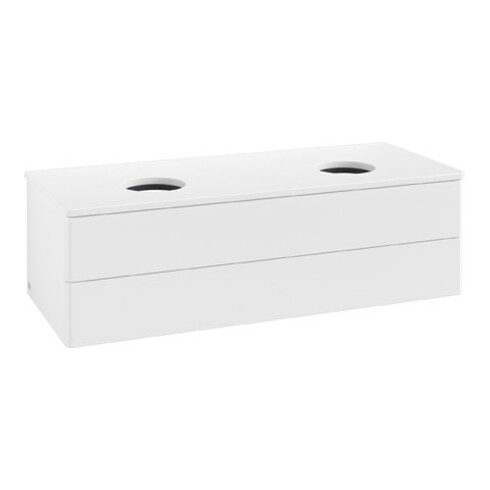 V&B Waschtischunterschrank ohne Frontstruktur Antao 120x36x50cm, WBP-farbe Lac, wh. m Lac