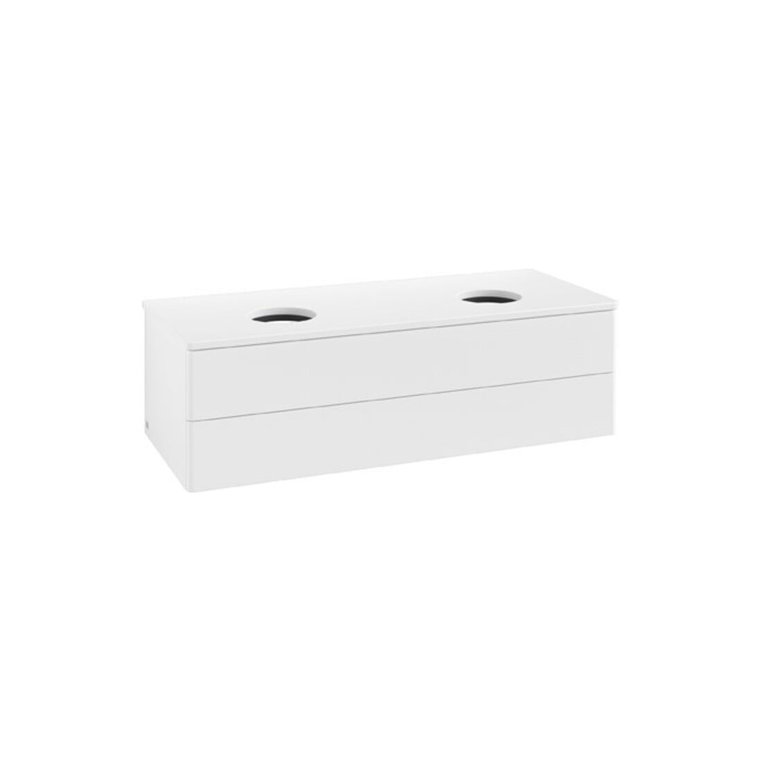 V&B Waschtischunterschrank ohne Frontstruktur Antao 120x36x50cm, WBP-farbe Lac, wh. m Lac