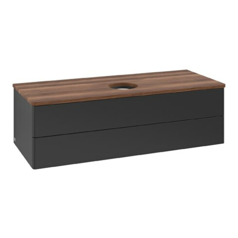V&B Waschtischunterschrank ohne Frontstruktur Antao 120x36x50cm, WBP-farbe w. wal, bla m Lac