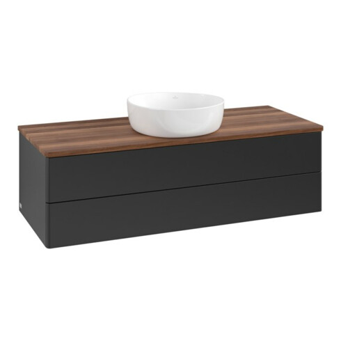 V&B Waschtischunterschrank ohne Frontstruktur Antao 120x36x50cm, WBP-farbe w. wal, bla m Lac