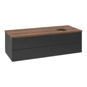 V&B Waschtischunterschrank ohne Frontstruktur Antao 120x36x50cm, WBP-farbe w. wal, bla m Lac