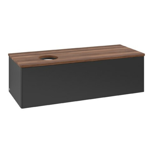 V&B Waschtischunterschrank ohne Frontstruktur Antao 120x36x50cm, WBP-farbe w. wal, bla m Lac