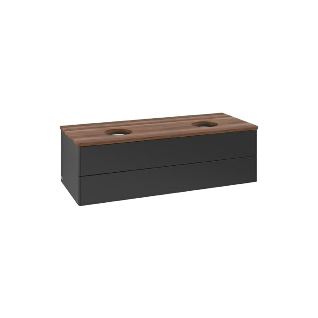 V&B Waschtischunterschrank ohne Frontstruktur Antao 120x36x50cm, WBP-farbe w. wal, bla m Lac