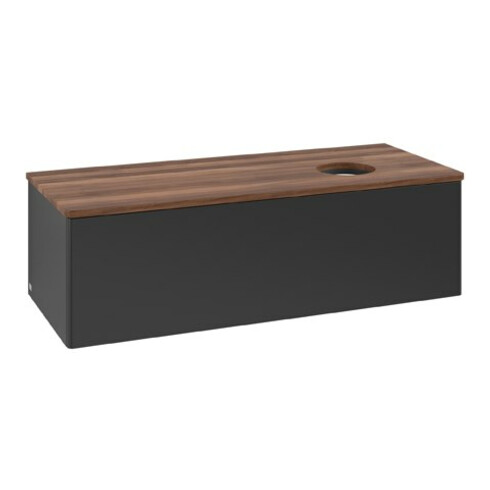 V&B Waschtischunterschrank ohne Frontstruktur Antao 120x36x50cm, WBP-farbe w. wal, bla m Lac