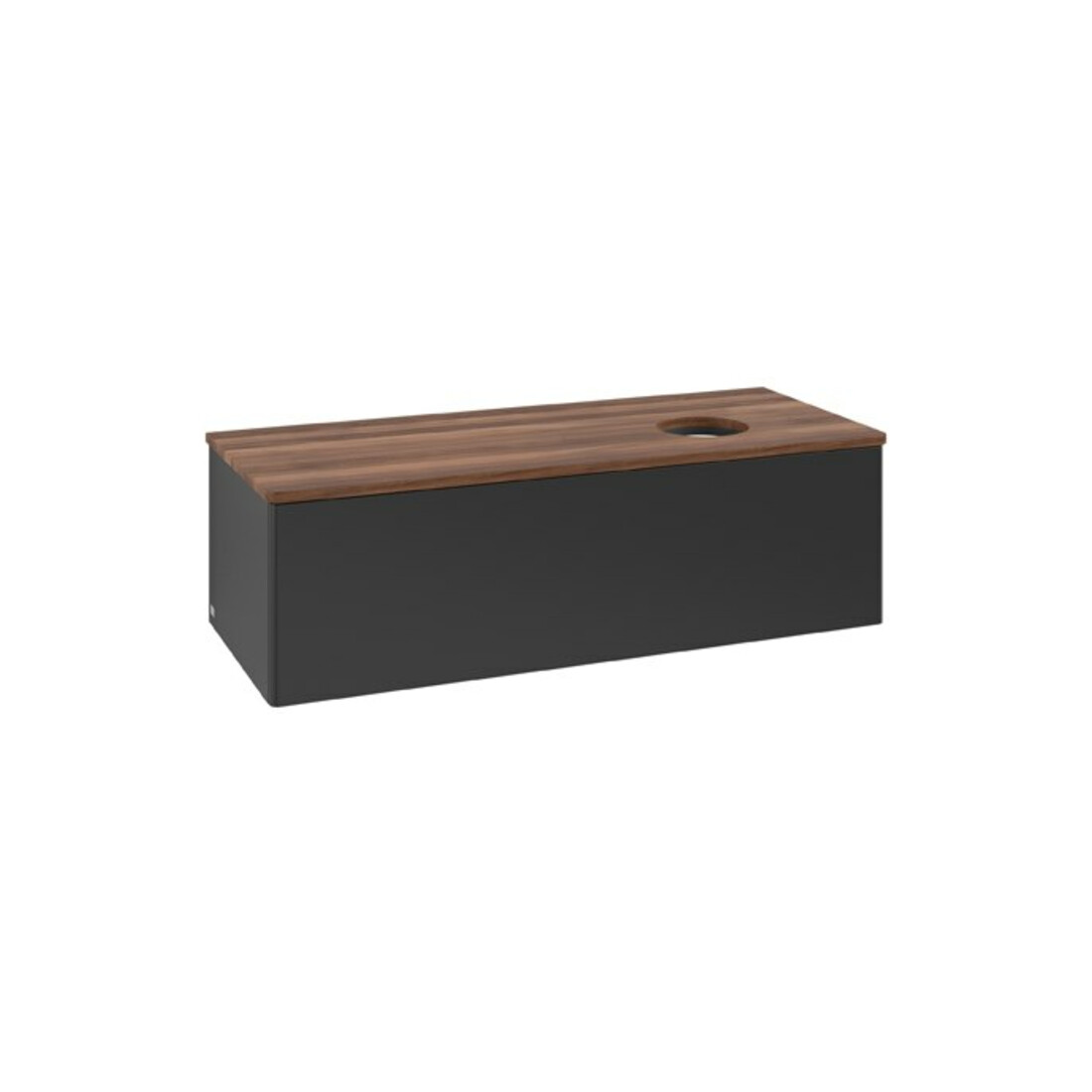 V&B Waschtischunterschrank ohne Frontstruktur Antao 120x36x50cm, WBP-farbe w. wal, bla m Lac