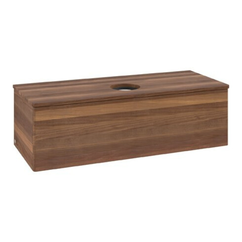 V&B Waschtischunterschrank ohne Frontstruktur Antao 120x36x50cm, WBP-farbe w. wal, w. walnut