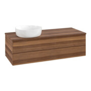 V&B Waschtischunterschrank ohne Frontstruktur Antao 120x36x50cm, WBP-farbe w. wal, w. walnut