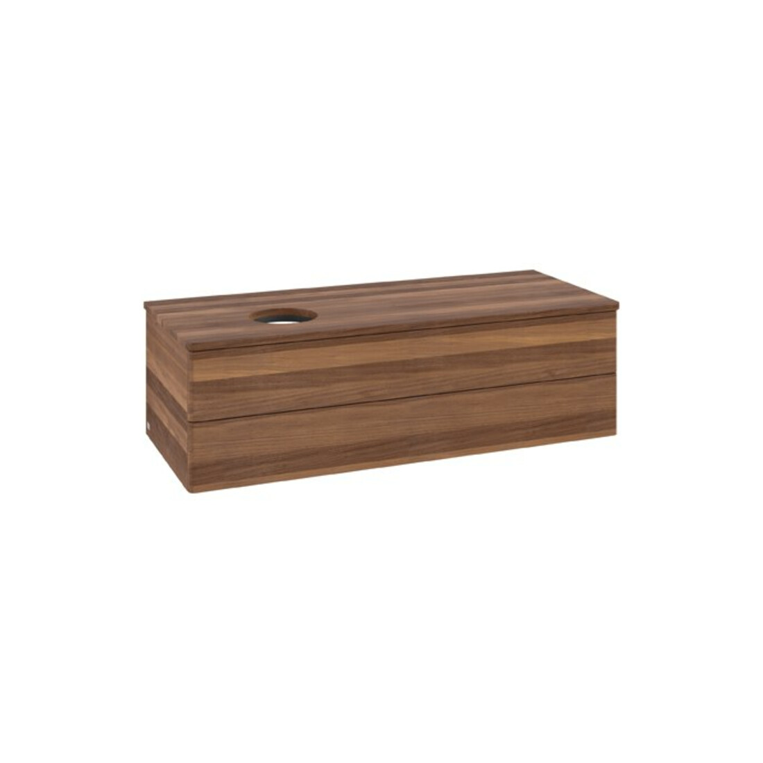 V&B Waschtischunterschrank ohne Frontstruktur Antao 120x36x50cm, WBP-farbe w. wal, w. walnut