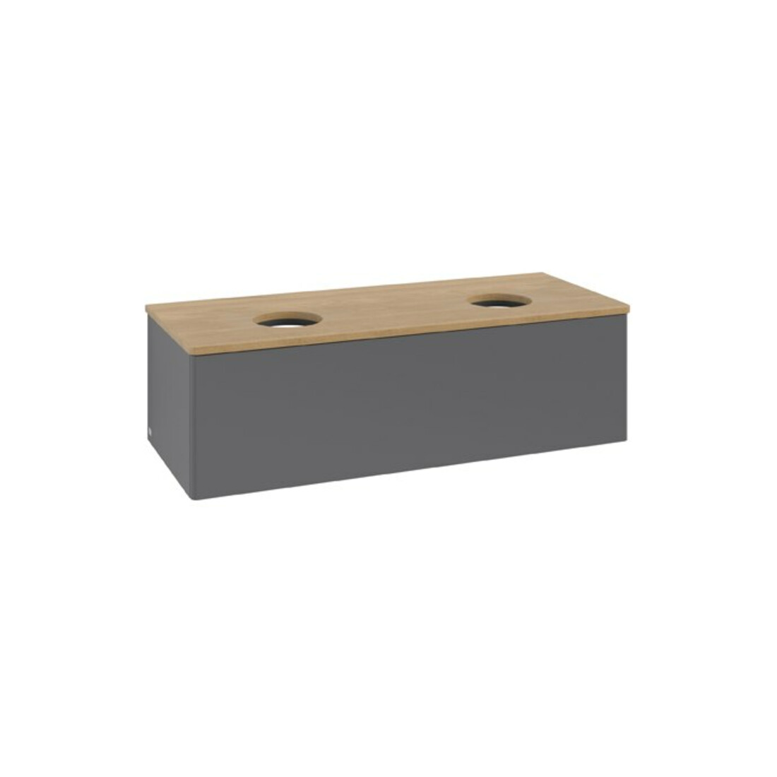 V&B Waschtischunterschrank ohne Frontstruktur Antao 120x36x50cm, WBP hon. Oa, Anthrac. m Lac