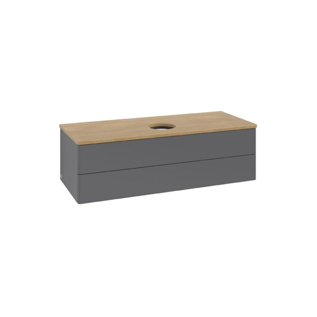 V&B Waschtischunterschrank ohne Frontstruktur Antao 120x36x50cm, WBP hon. Oa, Anthrac. m Lac