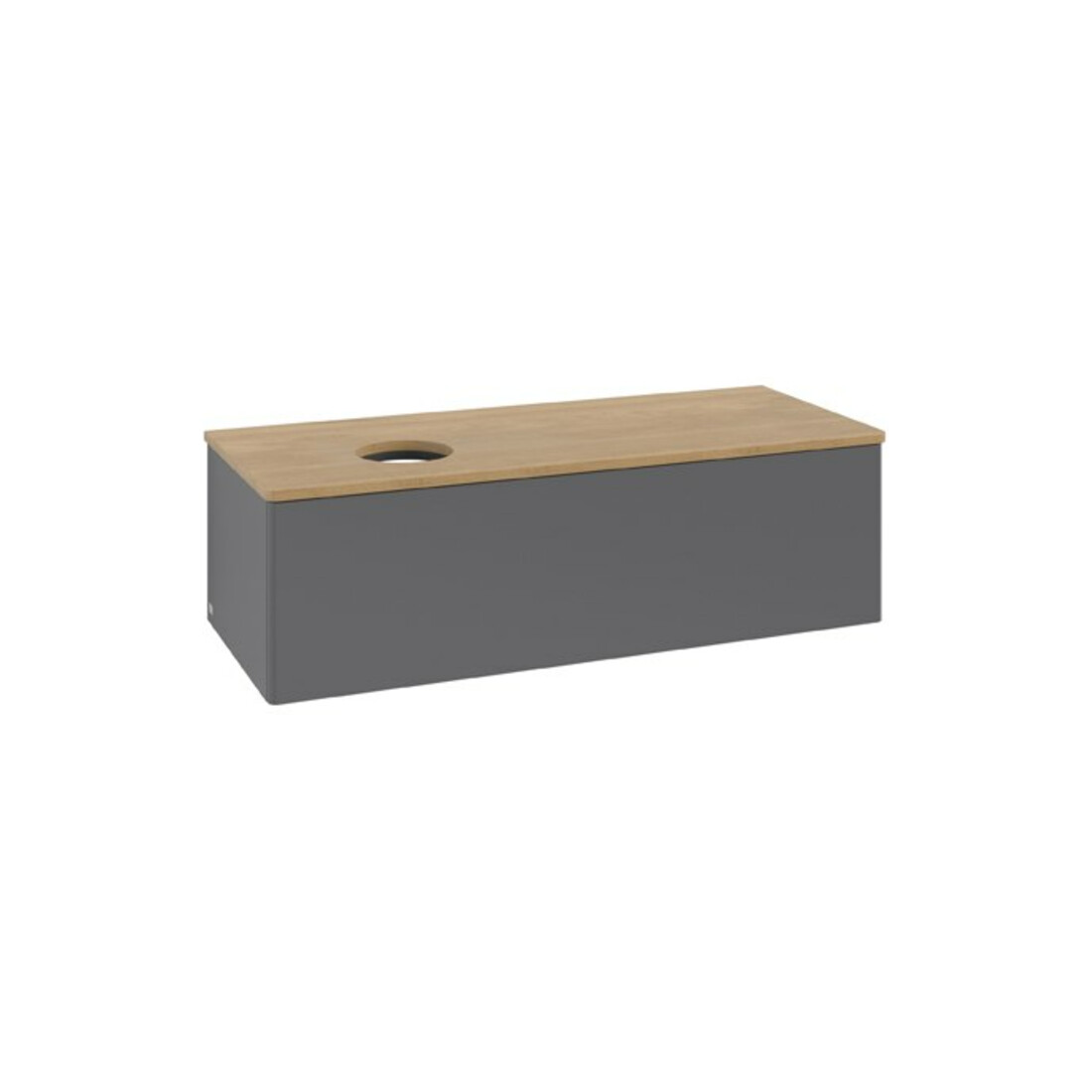 V&B Waschtischunterschrank ohne Frontstruktur Antao 120x36x50cm, WBP hon. Oa, Anthrac. m Lac