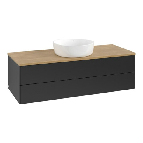 V&B Waschtischunterschrank ohne Frontstruktur Antao 120x36x50cm, WBP hon. Oa, bla m Lac