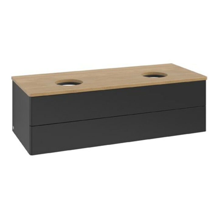 V&B Waschtischunterschrank ohne Frontstruktur Antao 120x36x50cm, WBP hon. Oa, bla m Lac