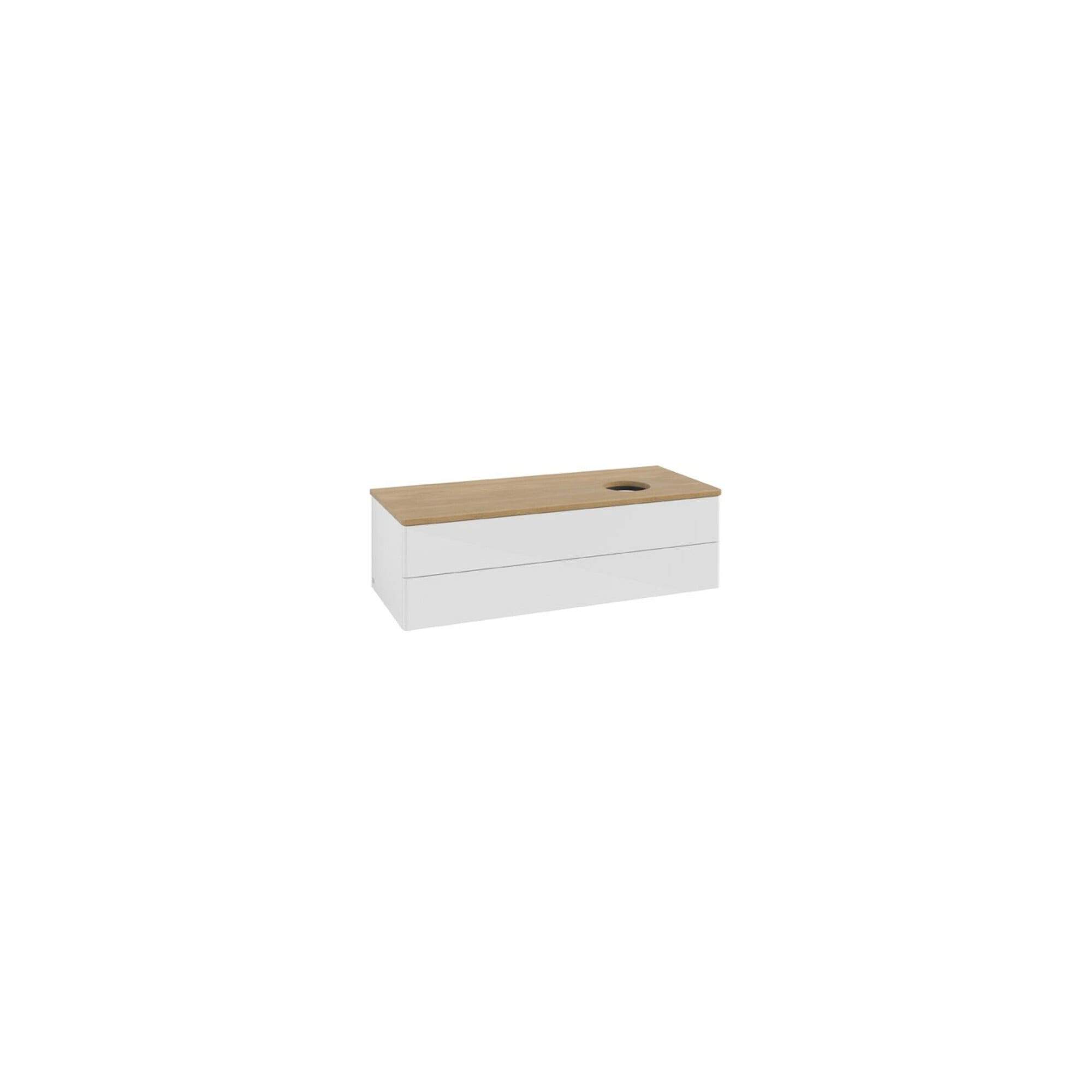 V&B Waschtischunterschrank ohne Frontstruktur Antao 120x36x50cm, WBP hon. Oa, glo wh. Lac ; Villeroy & Boch