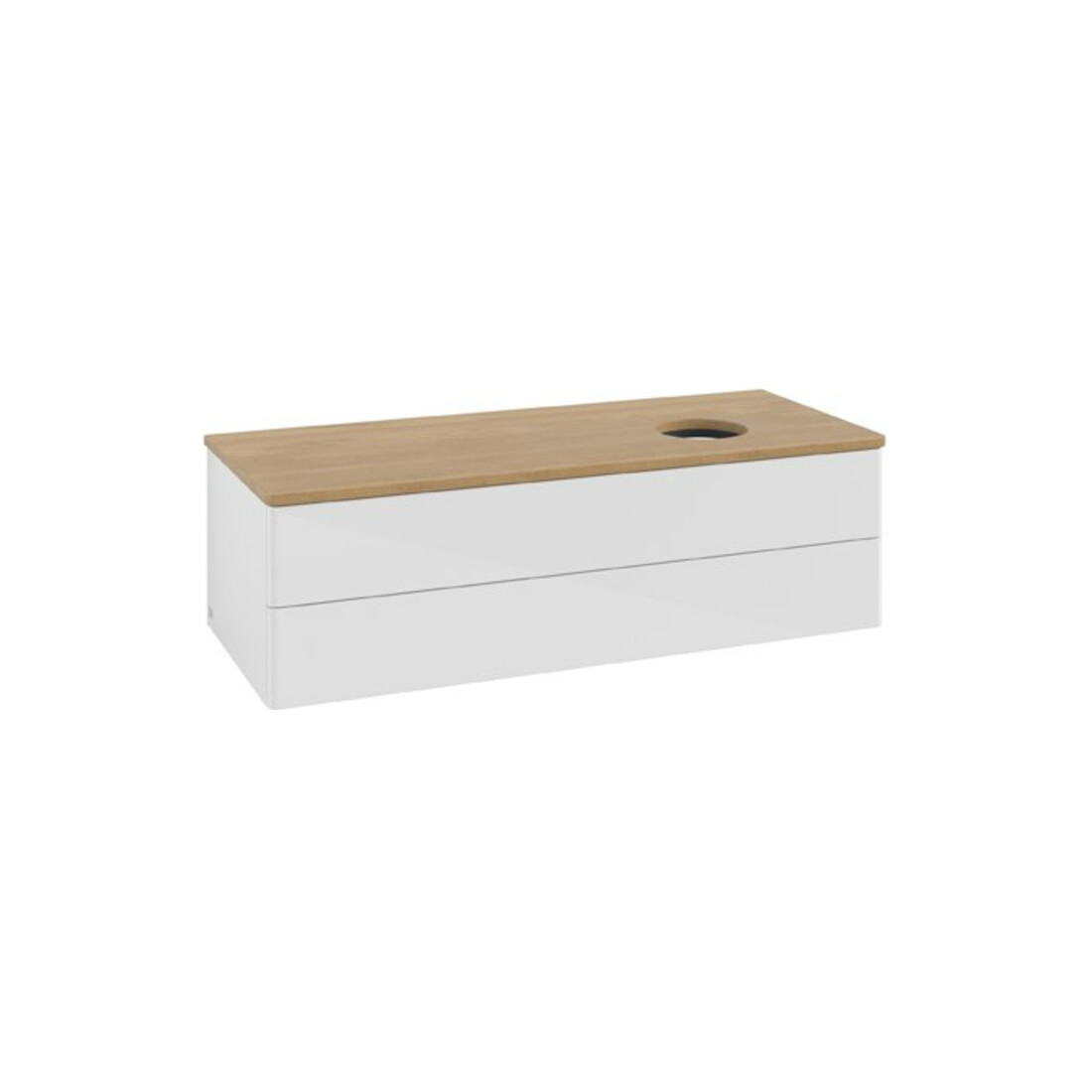 V&B Waschtischunterschrank ohne Frontstruktur Antao 120x36x50cm, WBP hon. Oa, glo wh. Lac