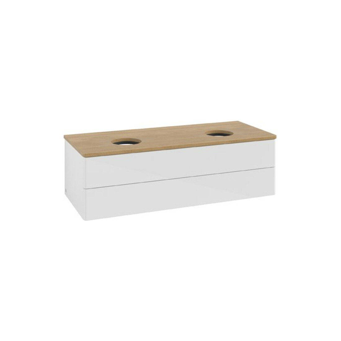 V&B Waschtischunterschrank ohne Frontstruktur Antao 120x36x50cm, WBP hon. Oa, glo wh. Lac